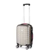 A gold-colored carry-on suitcase with a telescopic handle and wheels, presented against a white background. Anteprima dell’immagine prodotto