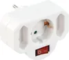 Steckdosenadapter, 2x Euro, 1x Schutzkontaktdose, mit Produktbild-Vorschau 4