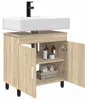 vidaXL Umyvadlová skříňka Sonoma dub 60 x 35 x 60 cm Náhled obrázku produktu 3