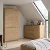AX LIVING Schlafzimmer Schrank Mormanno S4T – 91 cm, Eiche Produktbild-Vorschau 3