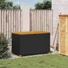 vidaXL Gartentruhe Schwarz 110x55x63 cm Poly Rattan Produktbild-Vorschau 3