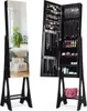 COSTWAY armoire à bijoux miroir sur pied verrouillable, Voir les images du produit 1