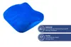A blue cushion is shown with informational text boxes on the right side. Produktbild-Vorschau