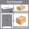 A collage showing two different bathroom cabinets and their corresponding packaging. Náhled obrázku produktu