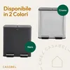 CASABEL Pattumiera, 2x15L, nero / Cromato, acciaio inox, Anteprima dell’immagine prodotto 9