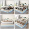 INONEFT čalúnená posteľ 160x200 cm s hydraulickým systémom Náhľad obrázku produktu 8