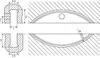 Technical drawings showing dimensions and cross-sections of a connector system. Produktbild-Vorschau