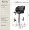 tectake® Luana barová židle 51 x 60 x 106 cm, nosnost 120 Náhled obrázku produktu 5