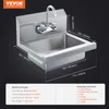 VEVOR Lavamani commerciale con rubinetto, lavabo in acciaio Anteprima dell’immagine prodotto 7