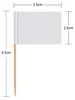 Blanko-Zahnstocherfähnchen, Käsemarker, weiße Fähnchen zur Produktbild-Vorschau 2