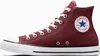 A side view of a maroon Converse Chuck Taylor All Star high-top sneaker against a white background. Produktbild-Vorschau