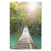 MuchoWow® Mauspad Mousepad Dschungel - Wasser - Brücke - Produktbild-Vorschau 1