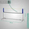 Badmintonnetz 400cm Blau 155cm Höhe einfache Montage robust Produktbild-Vorschau 4