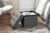 Šedý prošívaný puf 38 cm sedák podnožka Náhled obrázku produktu 15