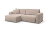A beige corduroy sectional sofa is shown against a white background. Produktbild-Vorschau