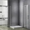 B:100xT:100x197cm 180°Falttür Nano+ESG Glas Eckeinstieg Produktbild-Vorschau 3