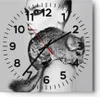 Wanduhr - Quadrat - Glasuhr - Chinchilla Frau Porträt - Produktbild-Vorschau 1