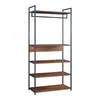 A freestanding wardrobe rack with shelves and a hanging rod. Náhled obrázku produktu