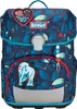 A close-up front view of a children's backpack with a floral and unicorn design. Anteprima dell’immagine prodotto