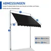 FCH Balkonmarkise 200x120x(200-300) cm Gelenkarm Markise Produktbild-Vorschau 7
