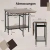 COSTWAY Tavolo da pranzo pieghevole, tavolo da cucina con Anteprima dell’immagine prodotto 3