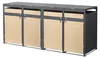 ML-Design Mülltonnenbox 4er für 4 Tonnen 240L 264x80x120 cm Produktbild-Vorschau 1