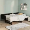 Łóżko rozsuwane, czarne, lite drewno sosnowe, 2x(90x190) cm Podgląd zdjęcia produktu 8