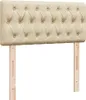 vidaXL Boxspringbett mit Matratze Creme 90x200 cm Stoff Produktbild-Vorschau 7