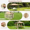 COSTWAY Pavillon métallique 3x4m, pavillon de jardin avec 4 Voir les images du produit 5