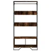 vidaXL Věšák na kabáty kouřový dub 90x50x180 cm materiál na Náhled obrázku produktu 4