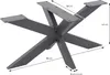 ML-Design nohy stola Spider cross frame, 98x58x43 cm, Náhľad obrázku produktu 6