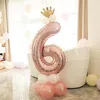 Palloncino in foil numero 6, circa 40 cm, oro rosa, da Anteprima dell’immagine prodotto 2