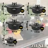 Zilner Topfset PREMIUM BLACK Aluminium 10-teilig, 5 Töpfe Produktbild-Vorschau 2