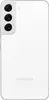 The back of a white Samsung Galaxy S22 smartphone is shown against a white background. Produktbild-Vorschau