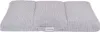 A gray, corduroy pet bed with three distinct sections and a small white tag with the brand name. Náhľad obrázku produktu