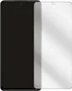 A clear screen protector is shown next to a smartphone. Produktbild-Vorschau