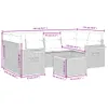 Modulares 7-teiliges Garten-Lounge-Set, Poly Rattan Grau, Produktbild-Vorschau 9