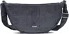 A gray corduroy fanny pack is shown against a white background.