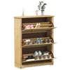 vidaXL Scarpiera  99x32x124,5 cm in legno di pino massiccio Anteprima dell’immagine prodotto 2