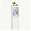 Schmaler Badschrank 20x20x75 cm, Weiß, Türen, verstellbare Produktbild-Vorschau 1