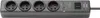 A black power strip with four outlets and a switch is shown against a white background. Produktbild-Vorschau