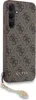 A close-up view of a brown and gray patterned phone case with the Guess logo. Náhled obrázku produktu