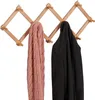 Relaxdays Wandgarderobe Holz, ausziehbare Garderobenleiste, Produktbild-Vorschau 1