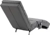 A gray recliner chaise lounge with chrome legs against a white background. Produktbild-Vorschau