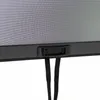 A close-up view of a black handle with two black straps hanging from it, attached to a gray mesh material. Produktbild-Vorschau