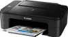 A black Canon printer is shown with a printed document partially ejected from the front. Produktbild-Vorschau