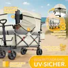 TRESKO® Carrello pieghevole con tetto beige, vano Anteprima dell’immagine prodotto 9