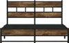 vidaXL Kovová postel bez matrace, kouřový dub 160x200 cm Náhled obrázku produktu 4