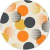 MuchoWow® Mauspad Mousepad Tupfen - Design - Retro - Orange Produktbild-Vorschau 1