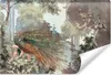 Muralo Selbstklebende Fototapete PFAU Bäume Ornamente Produktbild-Vorschau 1
